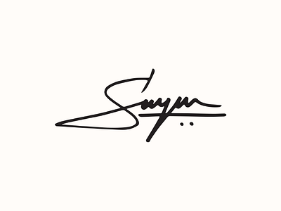 Handdrawn logo for Sayan handdrawn logo logo design signature logo