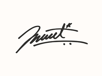 Customized handwritten logo for Nusrat