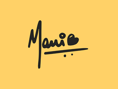 Handdrawn logo for Mani