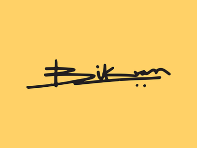 Handdrawn logo for Bikram handdrawn logo logo design signature logo