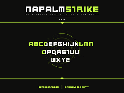 Napalm Strike Font eckard¨ font menty napalm typography ¨evan