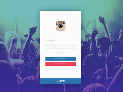 Daily Ui #001 daily design¨ instagram in¨ login mobile ui ui¨ up¨ ux ¨daily ¨sign