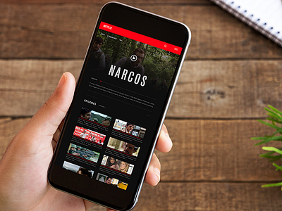 Netflix Application app design interface narcos netflix ui ux web