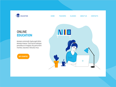 On line education landing page