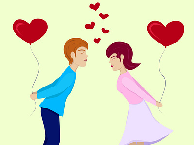 Valentine's Day card illustration vector
