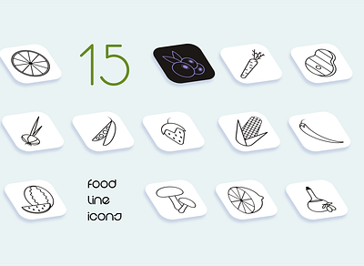 Icons for healthy food app app application design food health healthy food icons illustration vector