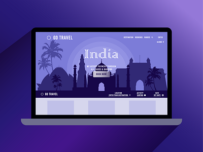 City silhouette for website landing page