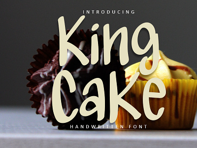 King Cake branding calligraphy font design handwriting font lettering script font typography