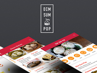 Dim Sum Pop App mobile design ui user interface ux uxui