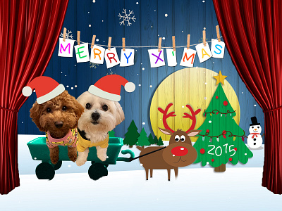 Merry Christmas 2015 card design graphic design merry christmas photoshop