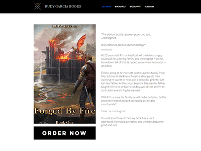 RudyGarciaBooks.com author book selling fantasy web wix