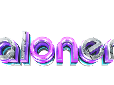 technology aloner 3d design logo