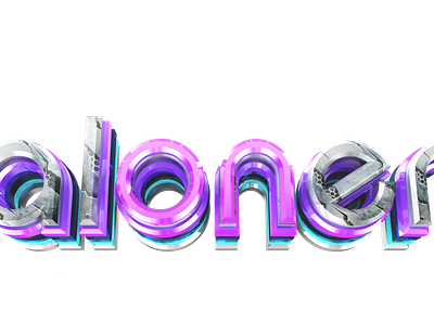 technology aloner 3d design logo