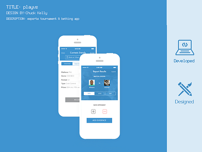 playvs | esports tournament & betting platform blue design esports ios minimalist mobile ui