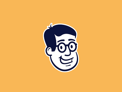 Small Town Geek cartoon geek identity illustration logo logomark nerd