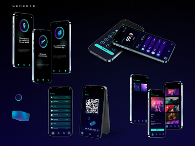 Genesys Cryptocurrency wallet app blockchain graphic design ui ux