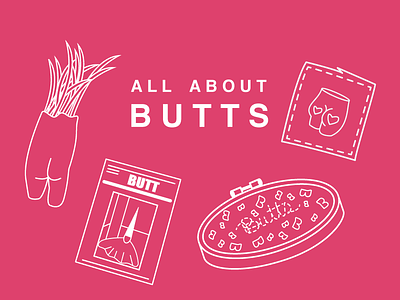 All about Butts butt butts editorial illustration illustration lines outlines pink product illustration products wanelo