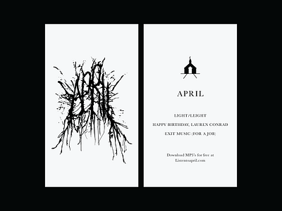 April Download Cards band merch black metal branding business card graphic design lettering logo design print design typography