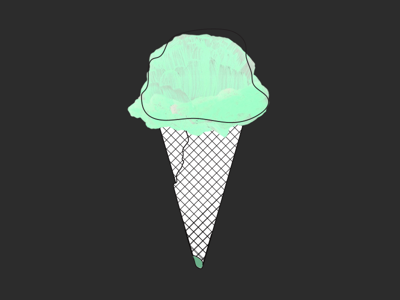 Ice Cream animation gif hearts ice cream illustration mint ice cream san diego tears valentines day