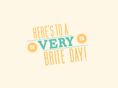 Brite Day Card card eventbrite type typography