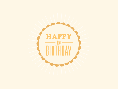 Briteling Birthday, gone minimal birthday card eventbrite type typography