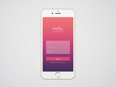 Daily UI 001 - Sign Up 001 daily ui mobile sign up ui