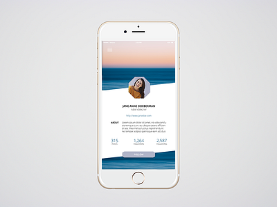 Daily UI 006 - User Profile 006 daily ui mobile user profile