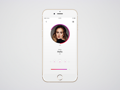 Daily UI 009 - Music Player 009 adele daily ui mobile music player