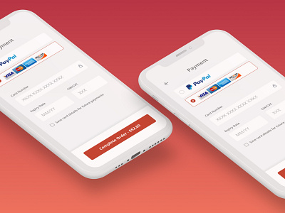 A Food App Payments Screen - Daily UI 002 app branding daily ui design ui