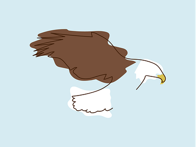 Eagle in one line adobe illustrator bird design eagle illustration one line