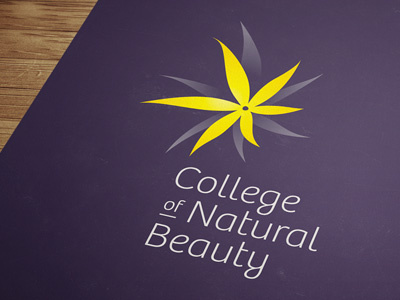 College of Natural Beauty - v2 beauty branding flower logo mark nature purple yellow