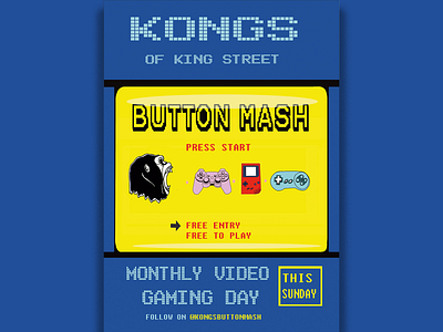 Button Mash Gaming event poster