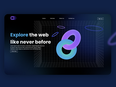 Web3 Landing Page with 3D Animation