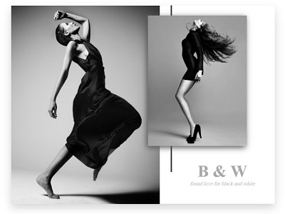 B & W black design monochrome website white