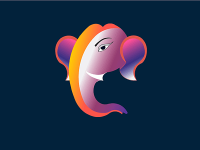 Ganesha artwork ganesh god gradient