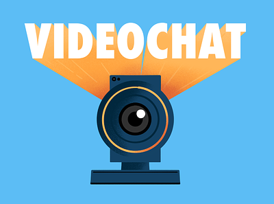 Video Chat concept illustration online procreate videochat webcam