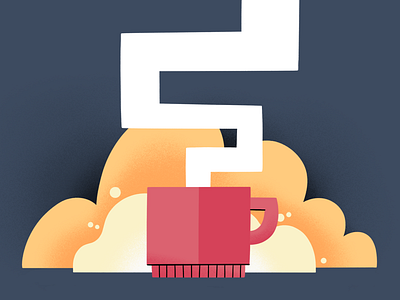 Hot Coffee coffee coffee cup illustration morning procreate steam