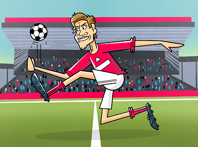 Peter Crouch animation character design concept football footballer illustration peter crouch