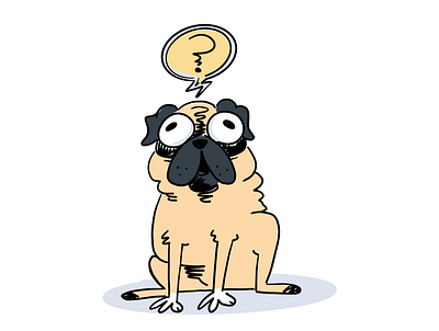 Dewi: For His Birthday character design dog illustration procreate pug sketch