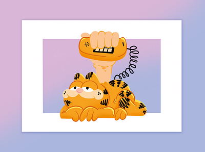 Garfield Phone 2.0 cat garfield illustration phone procreate