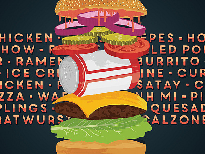 Street Food Circus banner billboard burger fast food graphic design illustration street food