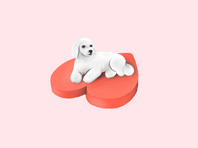 Lovely Dog Tezi dog illustration love tezigrooming