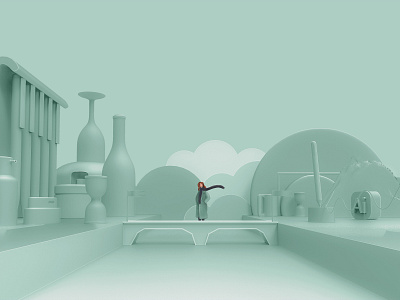 Two ways Minton's 3ds ai bottle cloud cup design green illustration illustrator mockup wacom wine