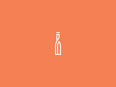 Alliance alcohol bottle line logo minimalism store wine