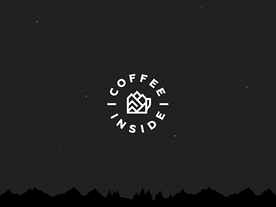 Coffee Inside coffee cup logo minimalism mountains