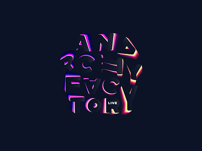 Anarchy Factory color font letter lettering live logo music neon