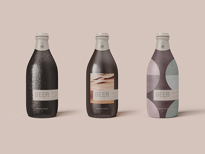 Beer Bottle Mockup 3ds beer beermockups bottle branding design idenity mockup