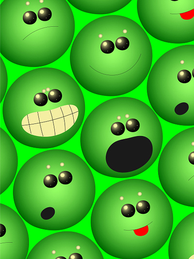 Green Emotional Balls baiis emotionalу green дизайн иллюстрация яркий