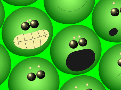 Green Emotional Balls baiis emotionalу green дизайн иллюстрация яркий