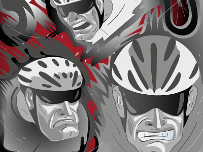 Cyclists professionals) велоспорт напряжение путь в победе эмоции